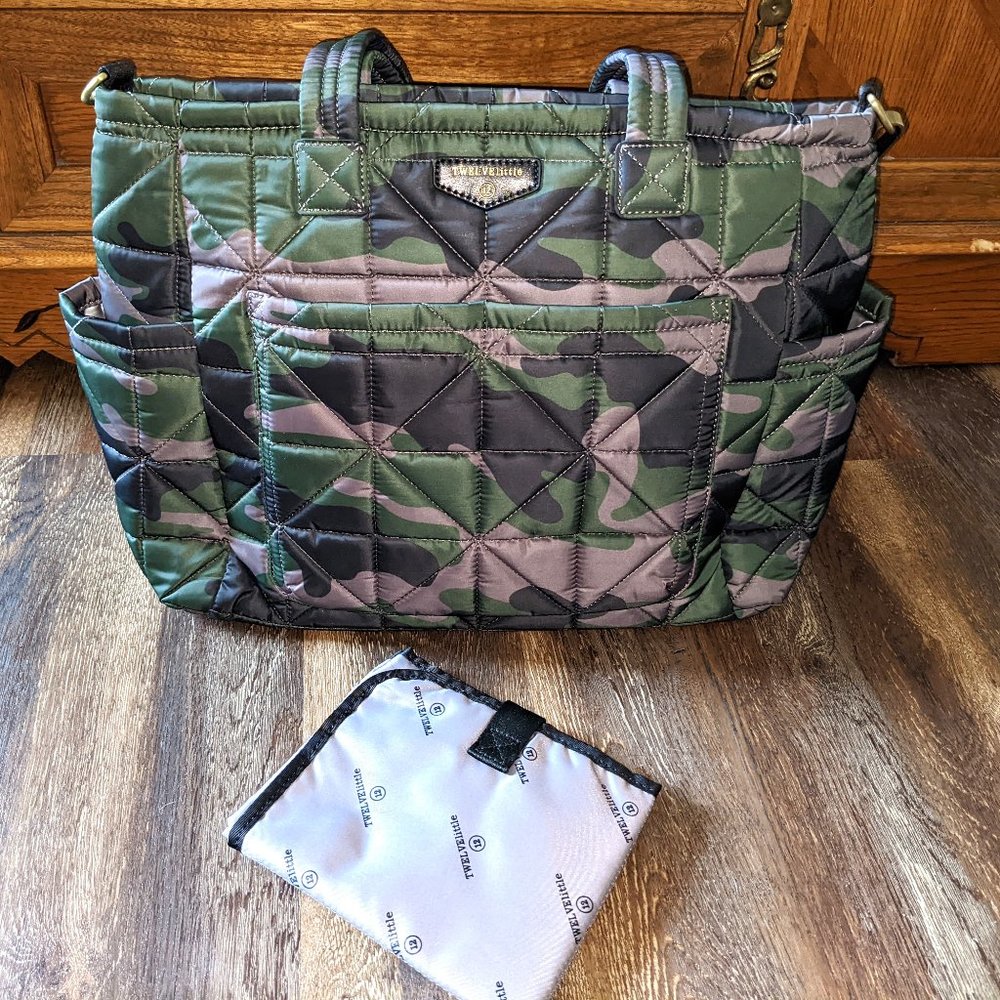 TwelveLittle Carry Love Camo Tote/Diaper Bag